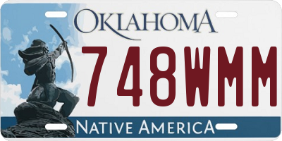 OK license plate 748WMM