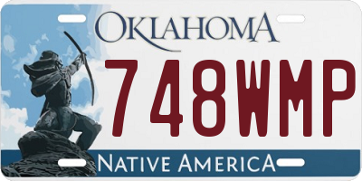 OK license plate 748WMP