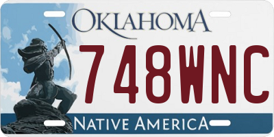OK license plate 748WNC