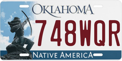 OK license plate 748WQR
