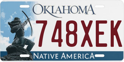 OK license plate 748XEK