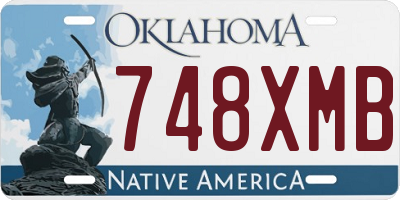 OK license plate 748XMB