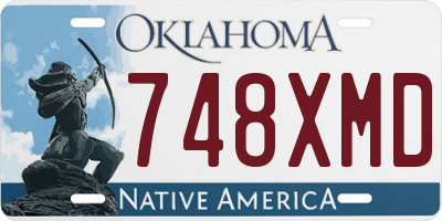 OK license plate 748XMD