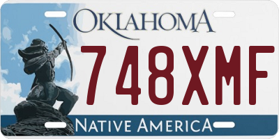 OK license plate 748XMF