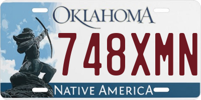 OK license plate 748XMN
