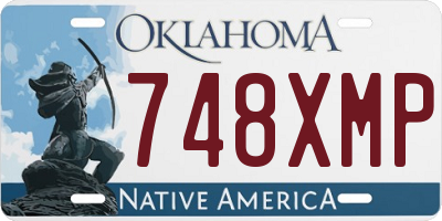 OK license plate 748XMP
