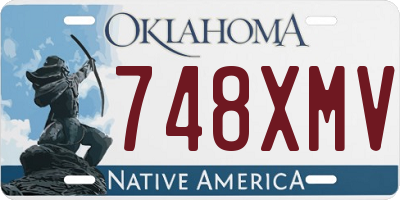OK license plate 748XMV