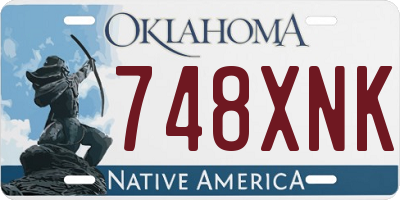 OK license plate 748XNK