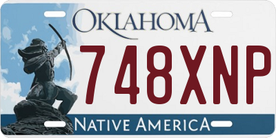 OK license plate 748XNP