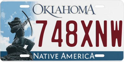 OK license plate 748XNW