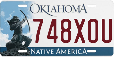 OK license plate 748XOU