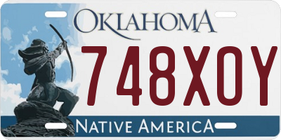 OK license plate 748XOY