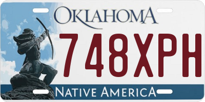OK license plate 748XPH