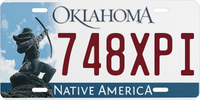 OK license plate 748XPI