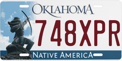 OK license plate 748XPR
