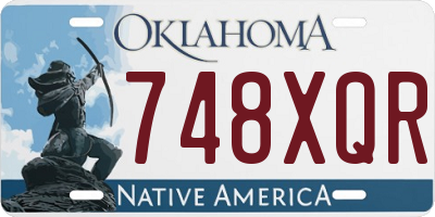 OK license plate 748XQR