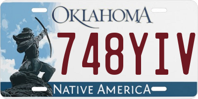 OK license plate 748YIV