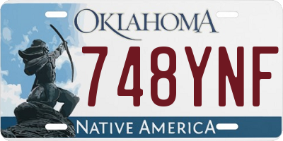 OK license plate 748YNF