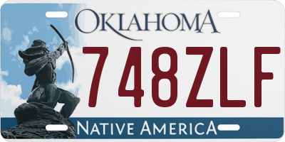 OK license plate 748ZLF