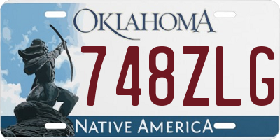 OK license plate 748ZLG