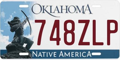 OK license plate 748ZLP