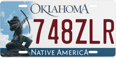 OK license plate 748ZLR