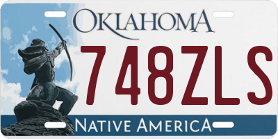 OK license plate 748ZLS