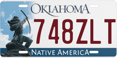 OK license plate 748ZLT