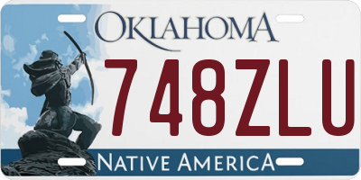 OK license plate 748ZLU