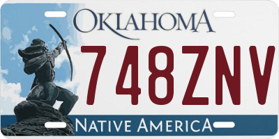 OK license plate 748ZNV