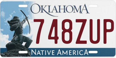 OK license plate 748ZUP