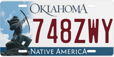 OK license plate 748ZWY