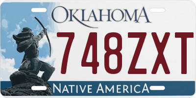 OK license plate 748ZXT