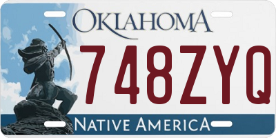 OK license plate 748ZYQ