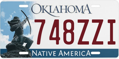 OK license plate 748ZZI