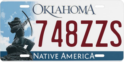 OK license plate 748ZZS