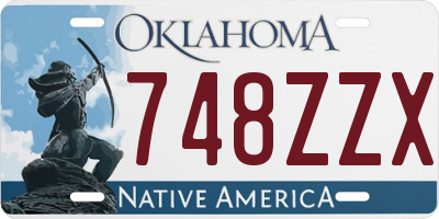 OK license plate 748ZZX