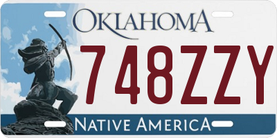 OK license plate 748ZZY