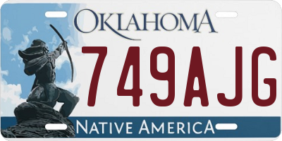 OK license plate 749AJG