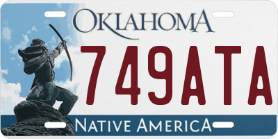 OK license plate 749ATA