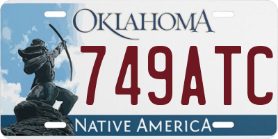 OK license plate 749ATC