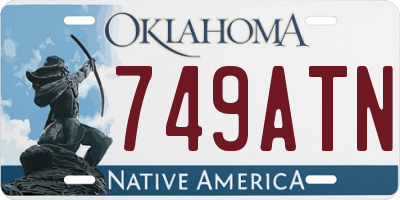 OK license plate 749ATN