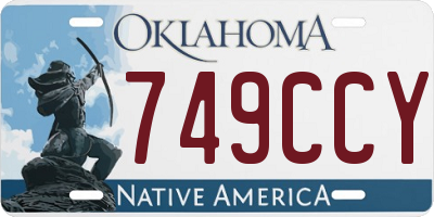 OK license plate 749CCY