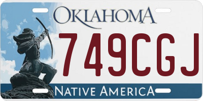 OK license plate 749CGJ