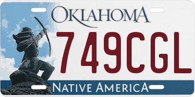 OK license plate 749CGL