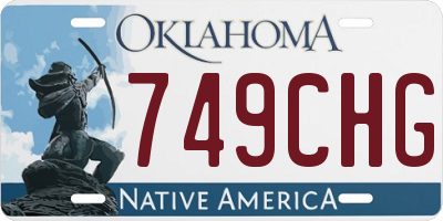 OK license plate 749CHG