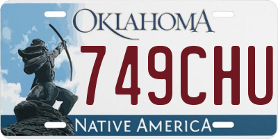 OK license plate 749CHU