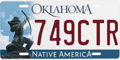 OK license plate 749CTR