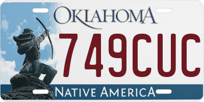 OK license plate 749CUC