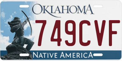 OK license plate 749CVF